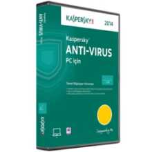 Kaspersky Antivirüs 2014 3+1 Kullanıcı DVD Kutu