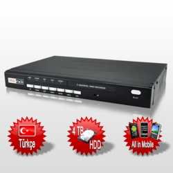 Redrock RR104 4 Kanal Full D1 100 FPS Kayıt Cihazı