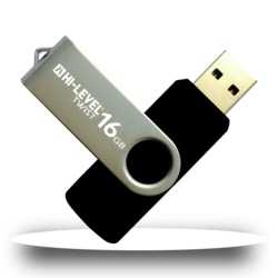 HI-LEVEL 16 GB USB 2.0 Twist Siyah HLV-TUSB20/16G
