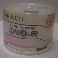 Princo DVD-R 16X 4.7GB 50'li Cake Box