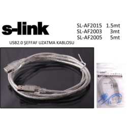S-Link 1.5mt USB2.0 Uzatma Kablo SL-AF2015