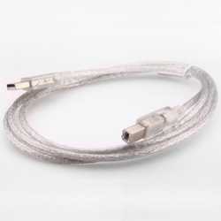 S-Link SL-U2015 USB 2.0 1.5Mt Şeffaf Yazıcı Kablo