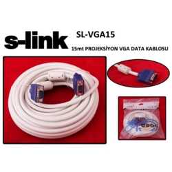 S-Link SL-VGA15 VGA 15m Projeksiyon Data Kablosu