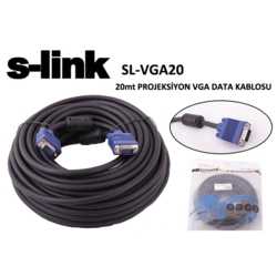 S-Link SL-VGA20 VGA 20m Projeksiyon Data Kablosu